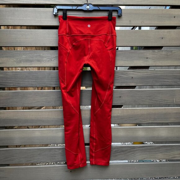 Lululemon All the Right Places Crop II 23" Cayenne Burnt Orange Leggings Capri 4 - Picture 2 of 5